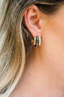 Wooden Triple Hoop Earring