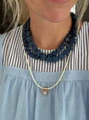 Small Star Necklace in Navy