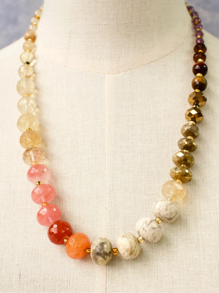Statement Semi Rondelle Necklace
