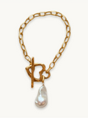 Luxe Gold Plated and Baroque Pearl Bracelet