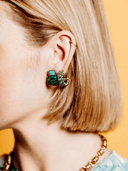 Elizabeth Cole Earrings Grazie Earrings in Turquoise Green