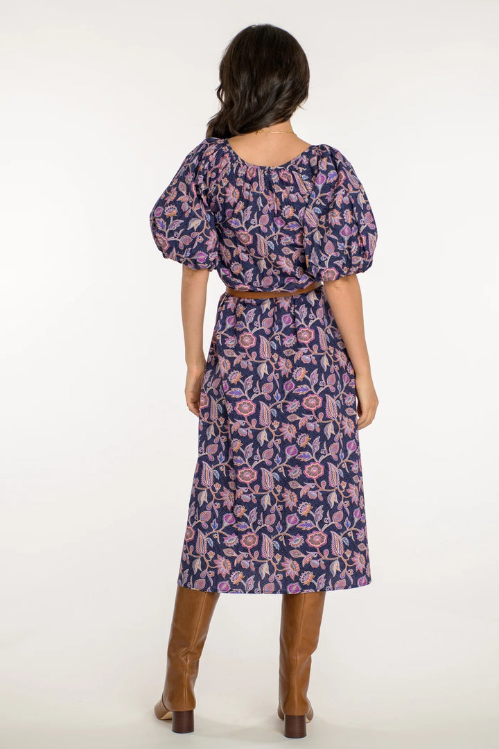 Elizabeth James Dress Penny Dress in Navy Cactus Flower