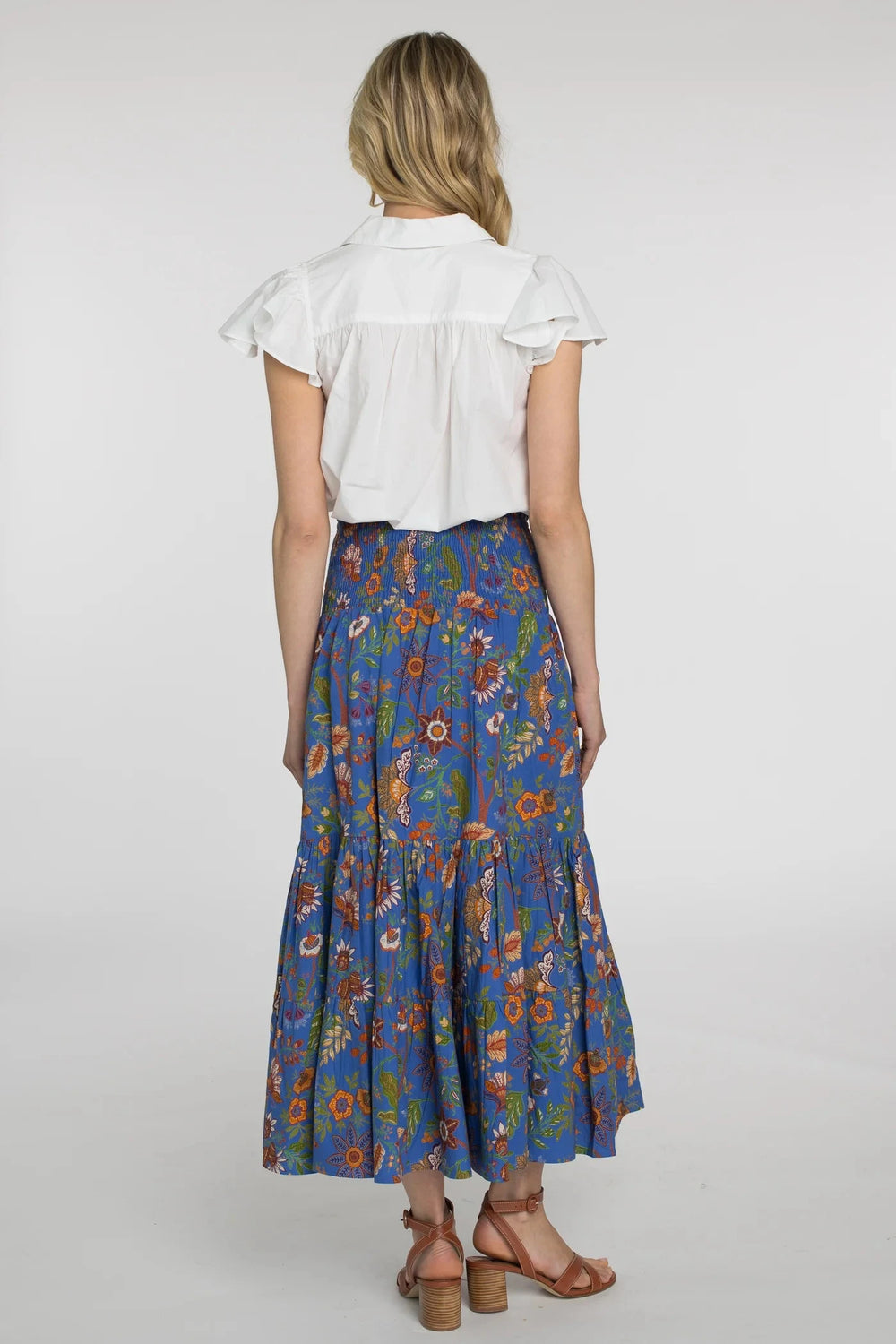 Elizabeth James Skirts Izzy Skirt Dress in Secret Garden Sapphire