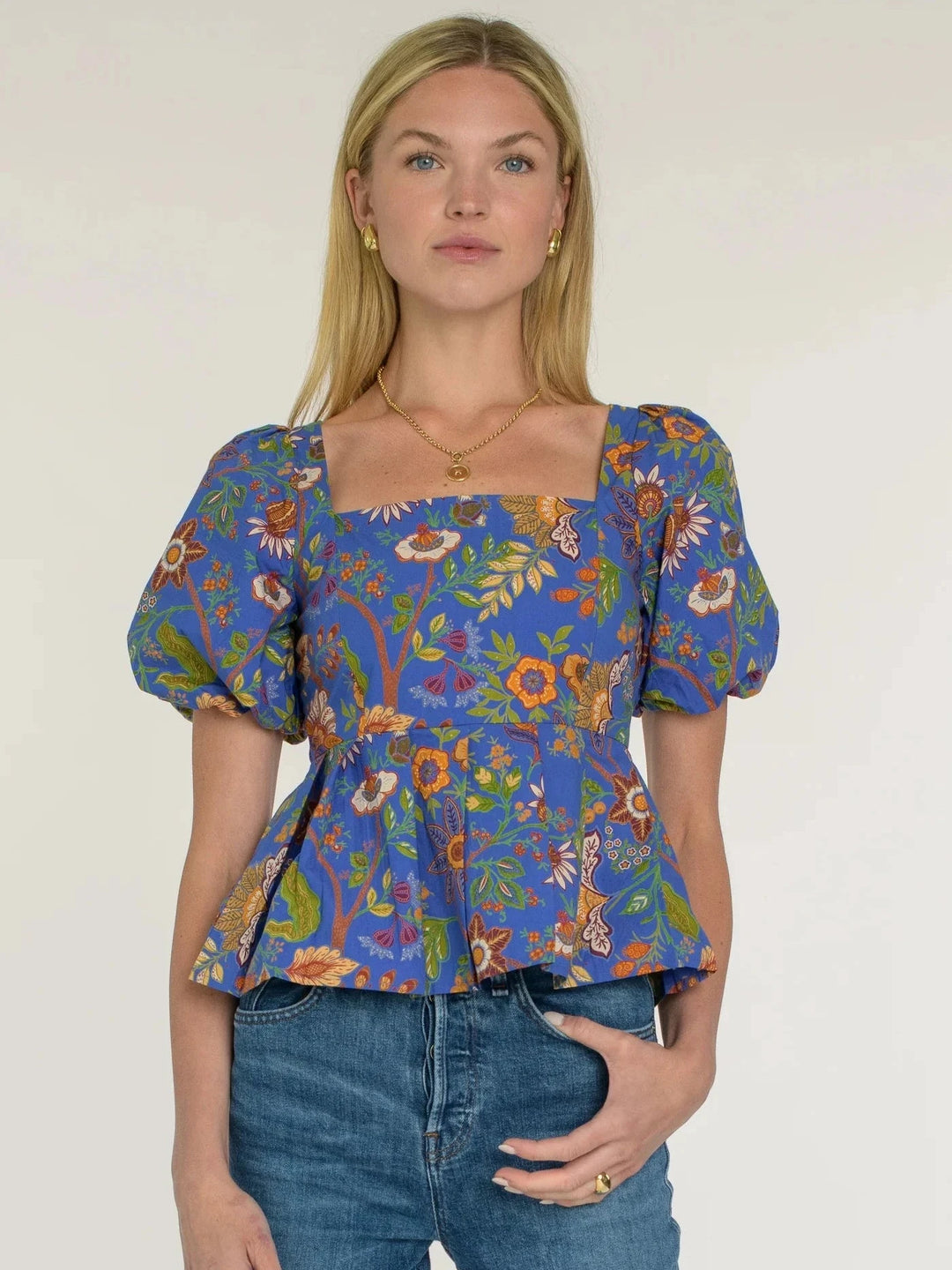 Elizabeth James Top Cara Top in Secret Garden Sapphire