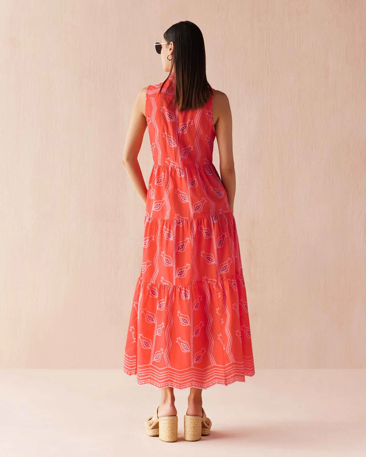 Emeline Maxi in Vani Papaya