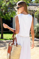Emerson Fry Top Studio Boxy Top in Ivory Linen