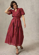 Emily Lovelock Top Aida Blouse in Crimson