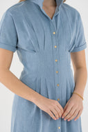 Emily McCarthy Dress Georgia Dress in Classic Denim
