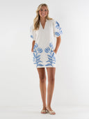 Emily McCarthy Dress Hampton Mini Dress in Dutch Tile