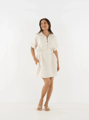 Emily McCarthy Dress Pullover Dress in Sandshell Linen