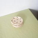 Erika Christine Ceramics Ceramic Black Forget Me Not Catchall Plate with Blue Flowers