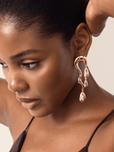 Ettika Earrings Melting Metal Dangle Earrings