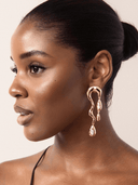 Ettika Earrings Melting Metal Dangle Earrings