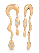Ettika Earrings Melting Metal Dangle Earrings