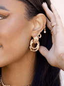 Ettika Earrings Only Royalty 18k Gold Plated Crystal Earrings