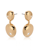 Ettika Earrings Polished Double Pebble Drop Earrings