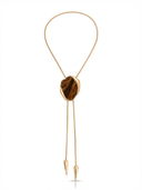 Ettika Necklace Tiger's Eye Statement Bolo Necklace
