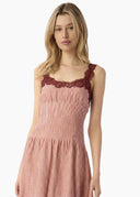 Kairina Midi Dress in Berry Gingham