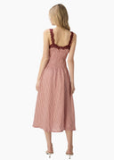 Kairina Midi Dress in Berry Gingham