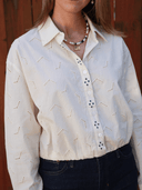 Ex Voto Blouse Beth Eyelet Blouse in Ecru