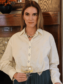 Ex Voto Blouse Beth Eyelet Blouse in Ecru