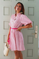 Ex Voto Dress Lizzie Dress in Yellow Blockprint