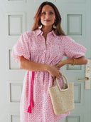 Ex Voto Dress Lizzie Dress in Yellow Blockprint