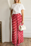 Ex Voto Pants Aiden Wide Leg Trouser in Raspberry
