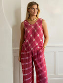 Ex Voto Top Isla Tank Top in Raspberry