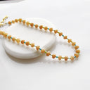 Light Brown Saddle Stone Candy Necklace