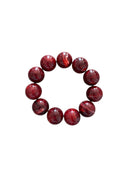 Chunky Beaded Bracelet in Marbled Garnet
