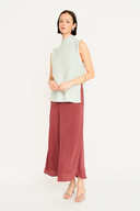 Santander Silk Skirt in Dark Cerise