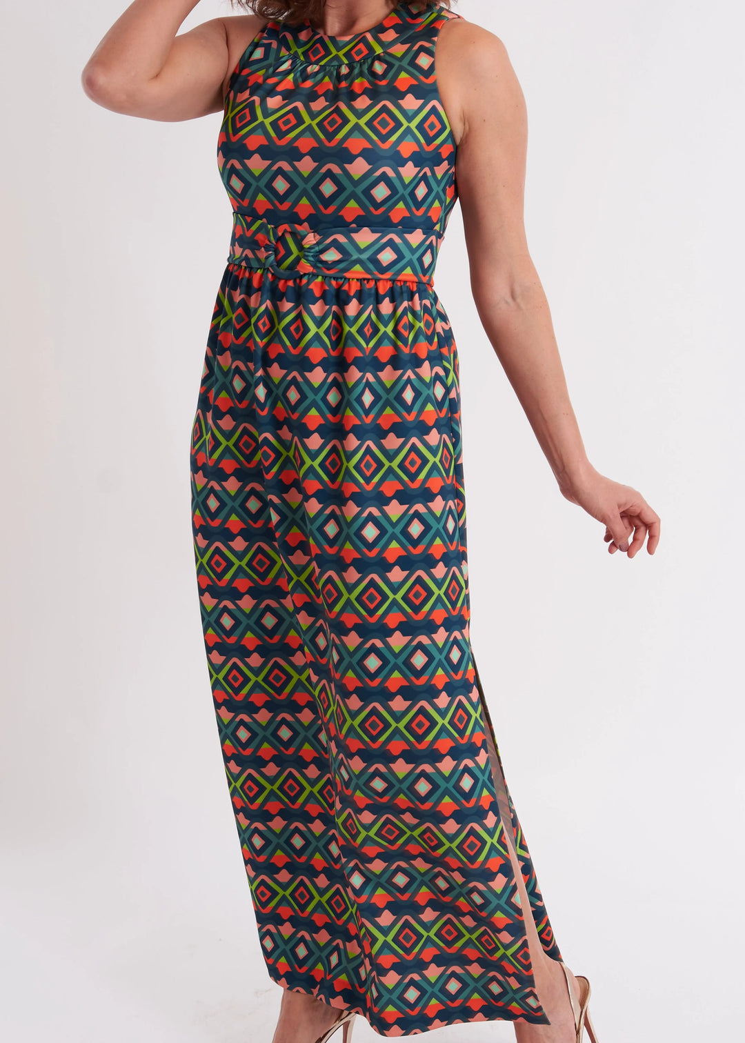 Nina Dress in Diamonte Juniper