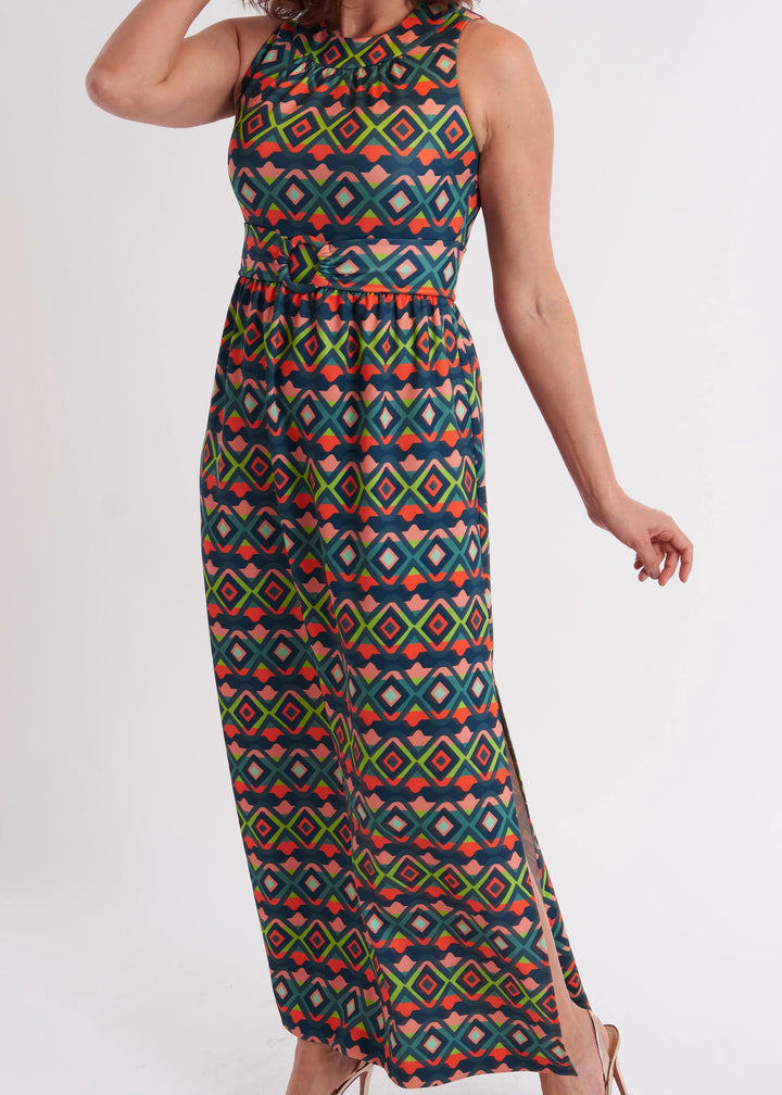 Nina Dress in Diamonte Juniper