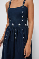 Fanm Mon Dress Hulya Dress in Indigo Blue