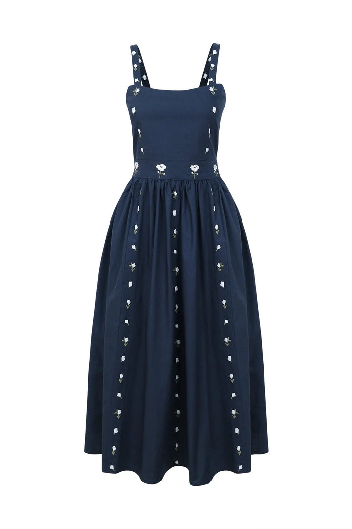 Fanm Mon Dress Hulya Dress in Indigo Blue