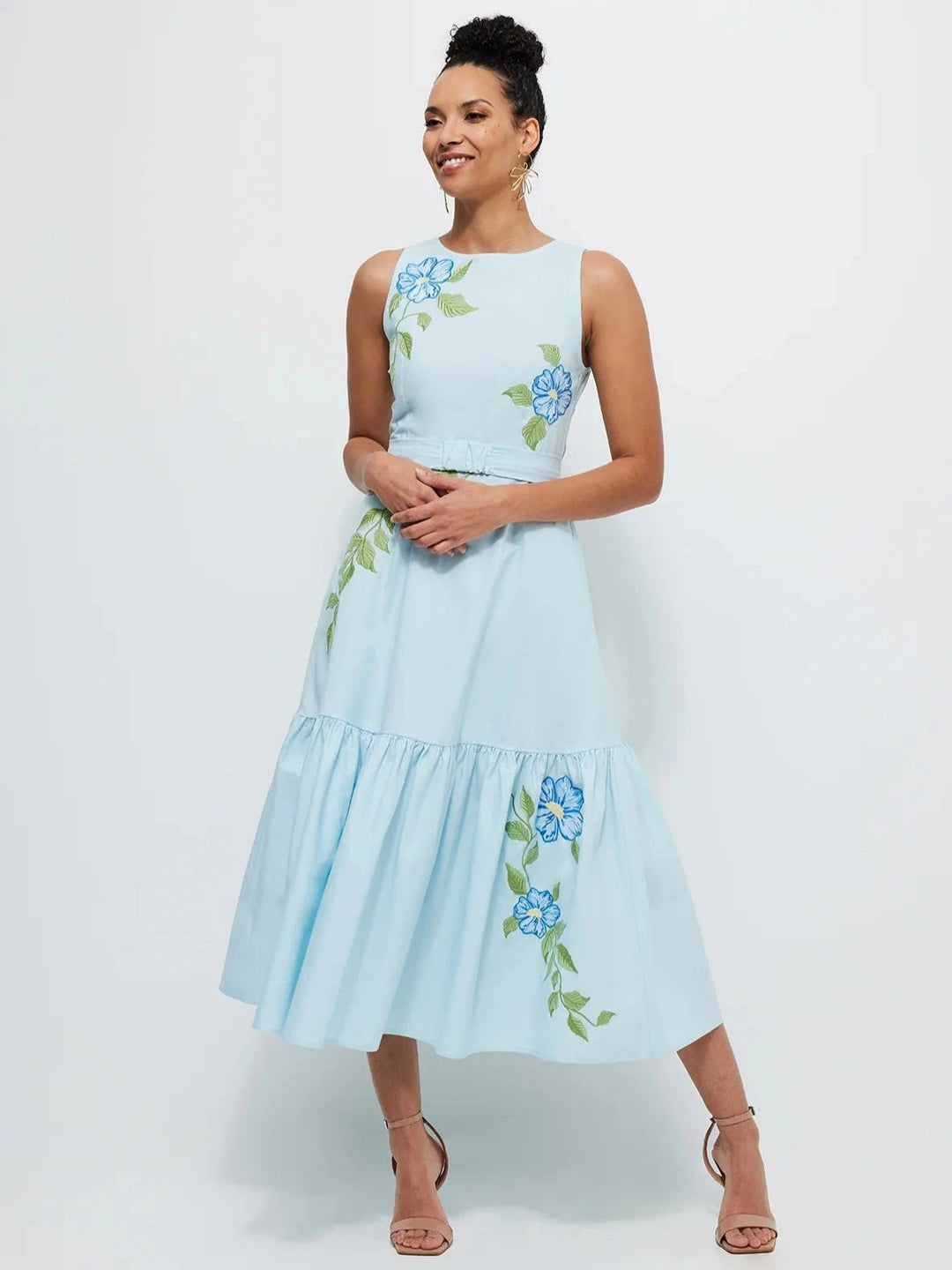Fanm Mon Dress Maria Dress in Light Lagoon