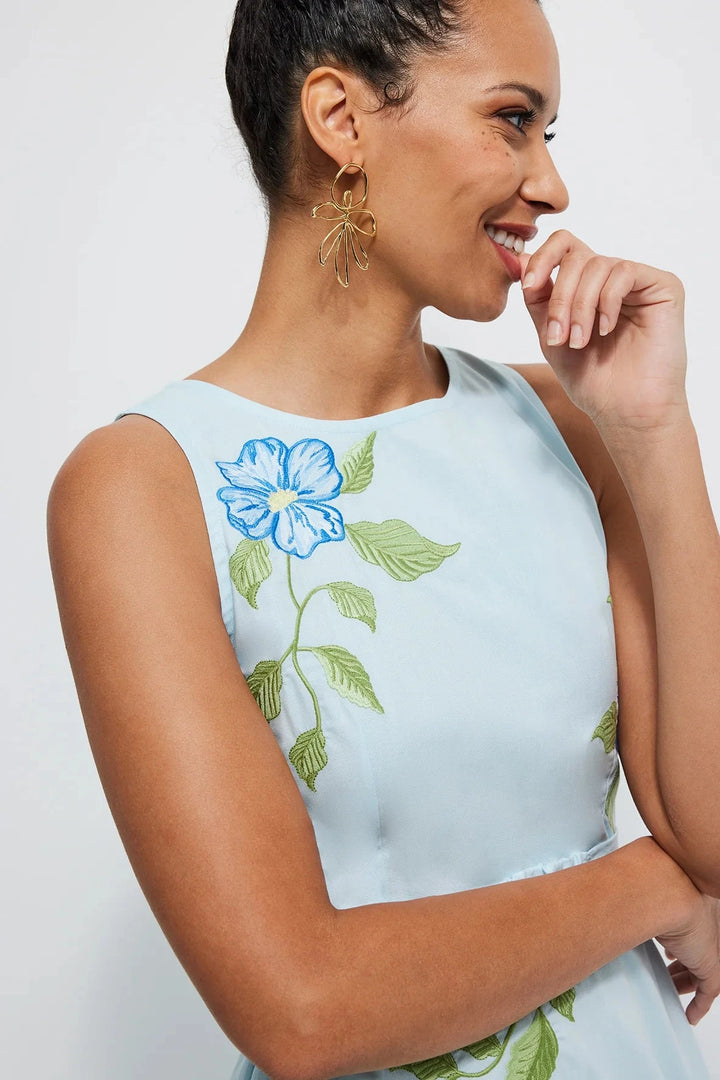 Fanm Mon Dress Maria Dress in Light Lagoon