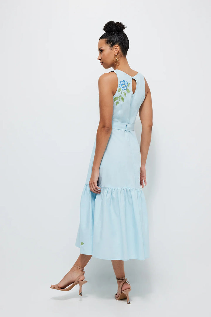 Fanm Mon Dress Maria Dress in Light Lagoon