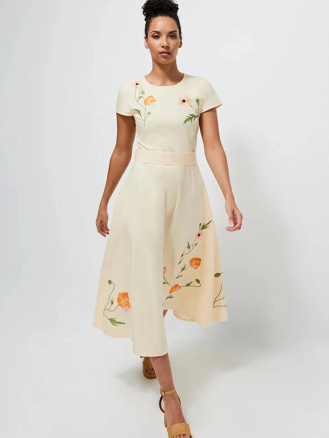 Fanm Mon Dress Necaise Dress in Light Yellow