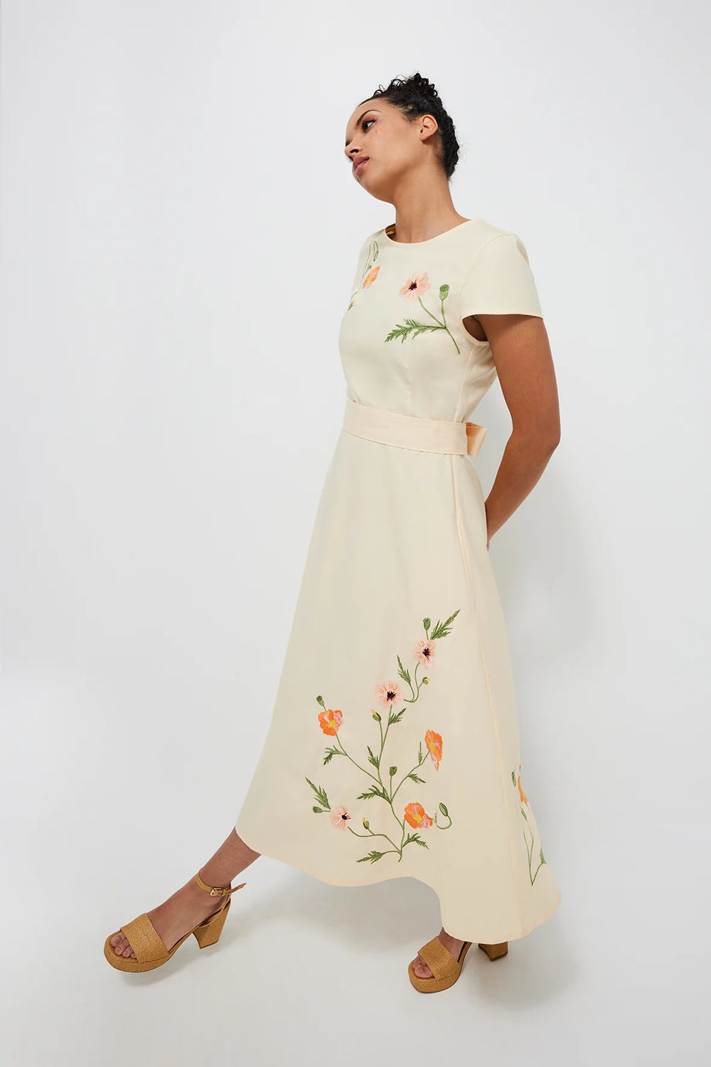 Fanm Mon Dress Necaise Dress in Light Yellow