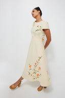 Fanm Mon Dress Necaise Dress in Light Yellow