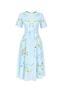 Fanm Mon Dress The Huna Dress in Blue Delias
