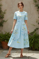 Fanm Mon Dress The Huna Dress in Blue Delias