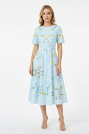 Fanm Mon Dress The Huna Dress in Blue Delias