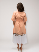 Fanm Mon Dress The Kosem Dress in Peach White