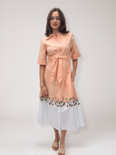 Fanm Mon Dress The Kosem Dress in Peach White