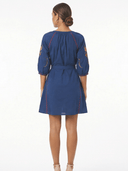 Fanm Mon Dress The Pearl Dress in Indigo Blue