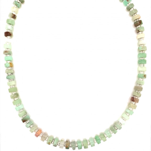 Amazonite Natural Gemstone Beaded Necklace