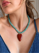 Sierra Heart Stone Candy Necklace
